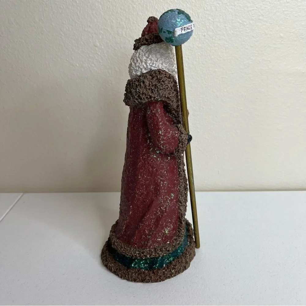 Vintage 90s Enesco Belsnickle Limited Edition Santa Globe Peace On Earth Baldwin